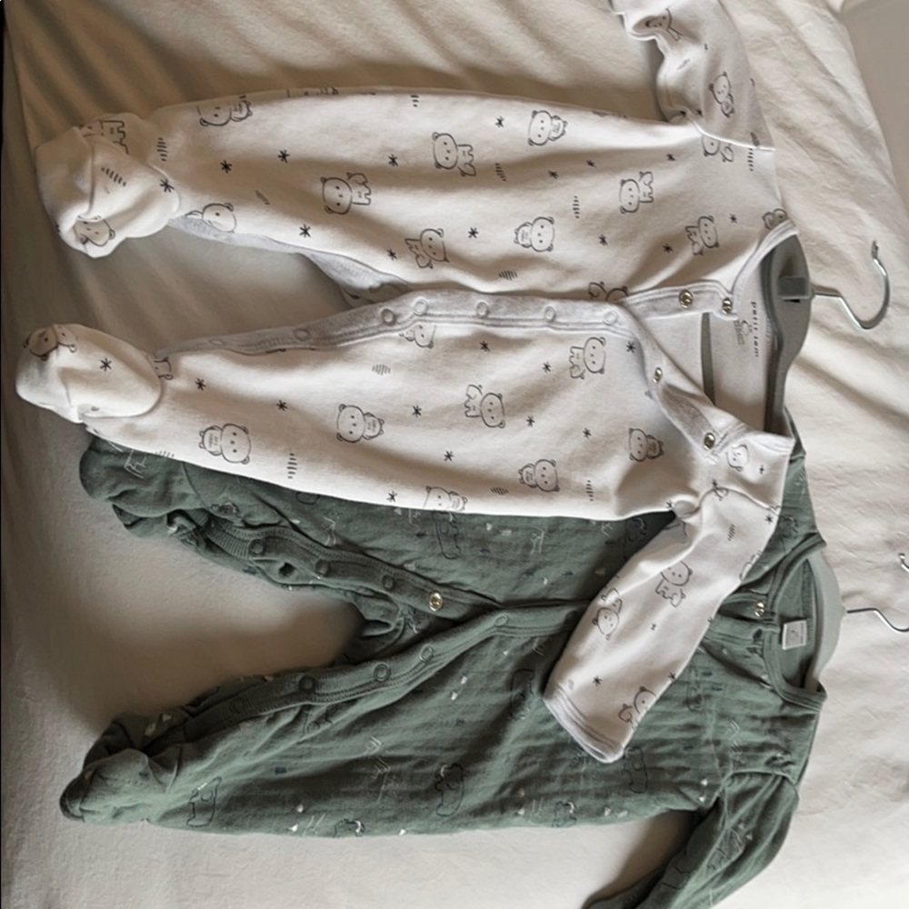 Petit Lem cotton onsies. Worn once. No stains.